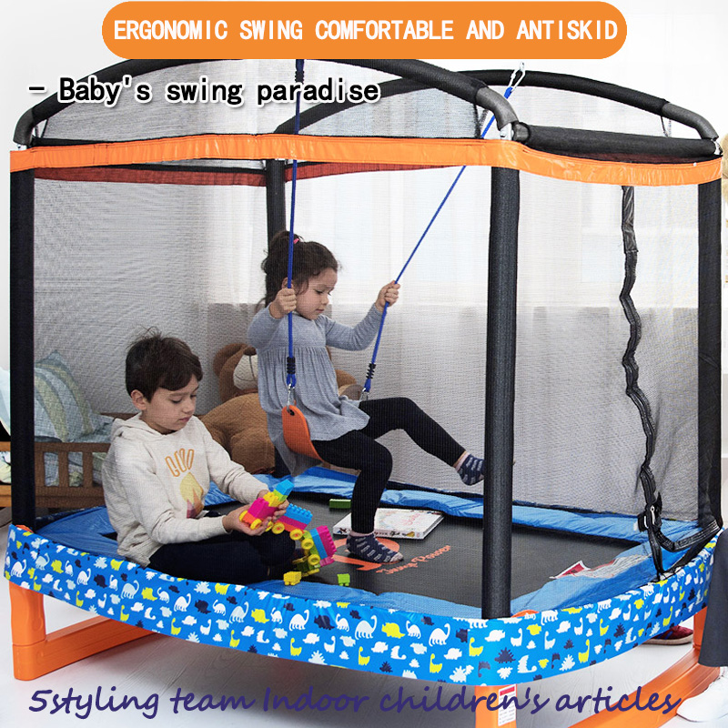 Amerykańska trampolina dla dzieci z huśtawką dla dzieci Domowa trampolina dla dzieci z siatką ochronną